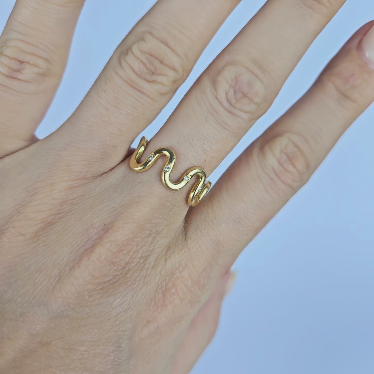 Anel Monix Onda Dourada - 4g