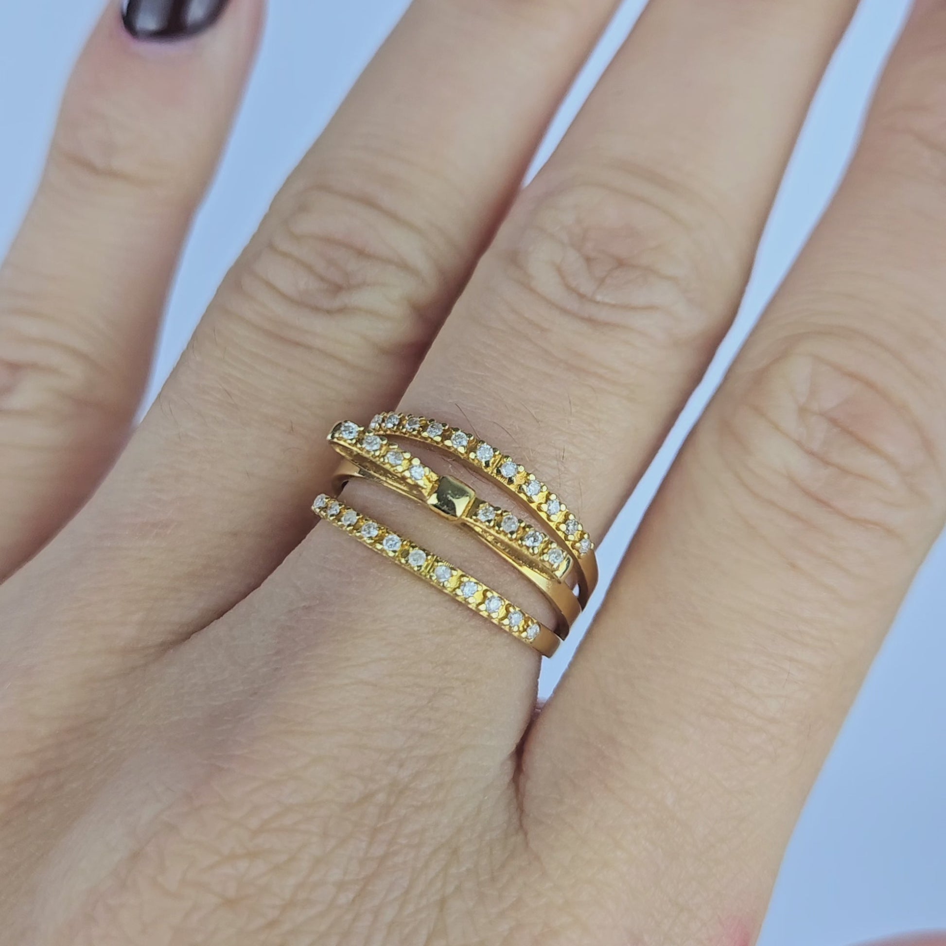 💎 Anel Vivara Laço Triplo - 3,9g