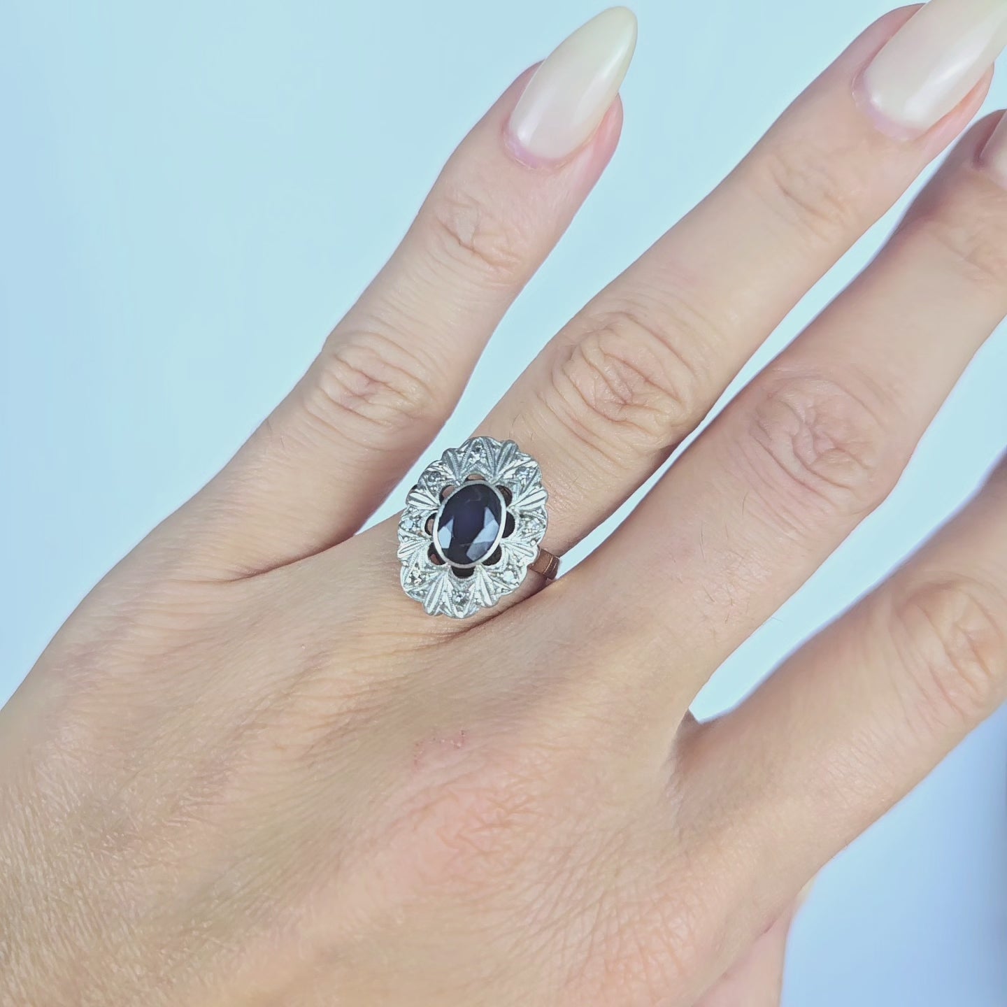 Anel Monix Safira Real