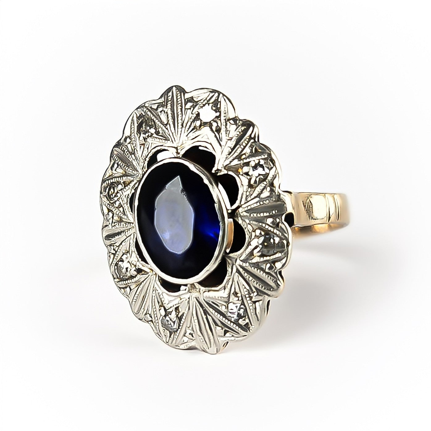 Anel Monix Safira Real