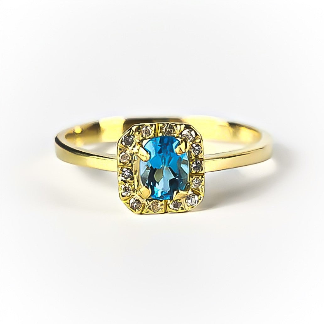 Anel Monix Halo Blue