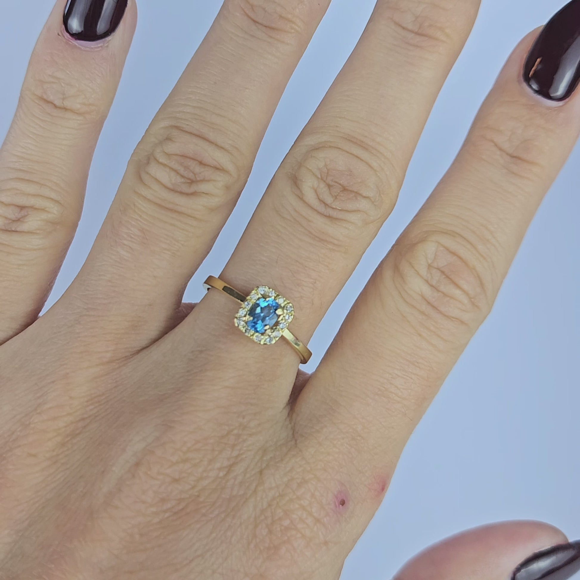 Anel Monix Halo Blue