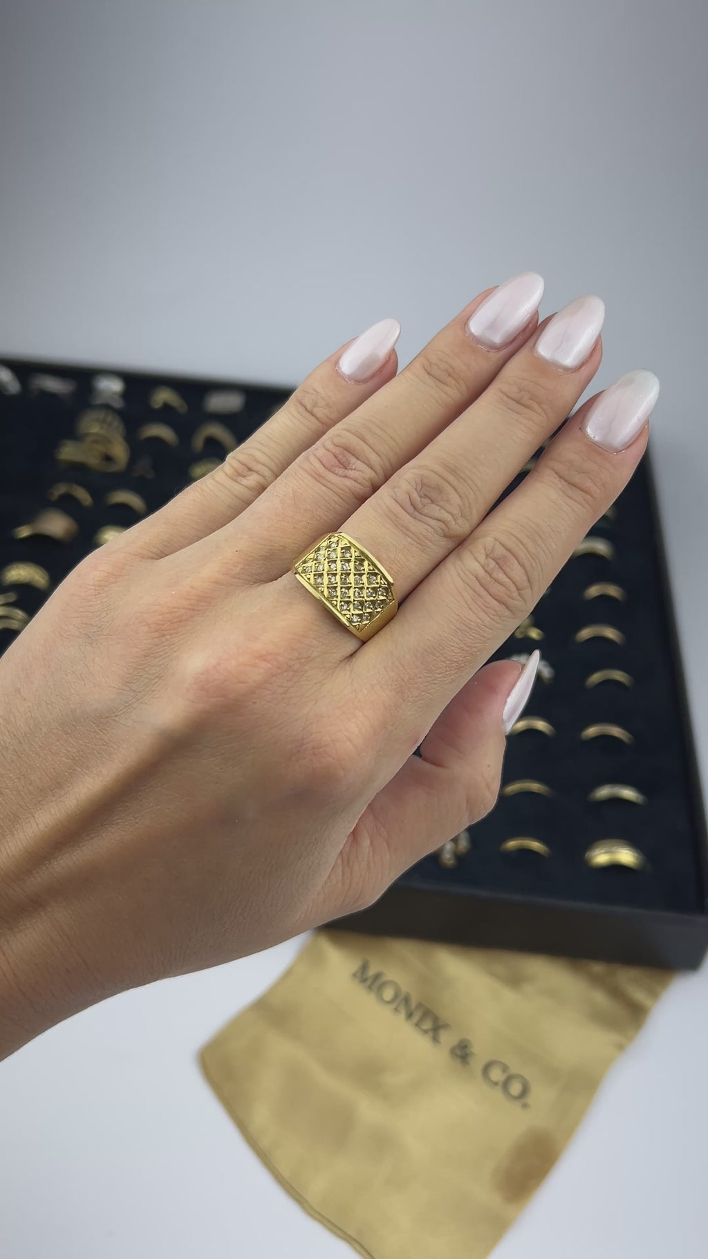 💎 Anel Monix Quadrillé - 6,9g